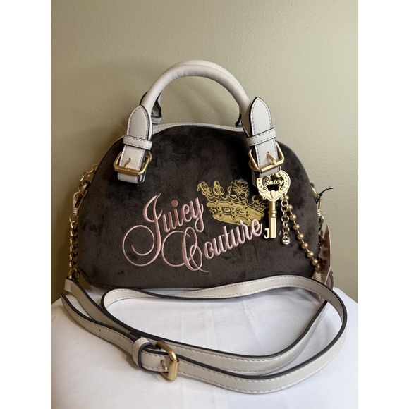 Juicy Couture Key To The Juicy Dome Satchel Chocolate Key Charm Viral NWT - Picture 1 of 4